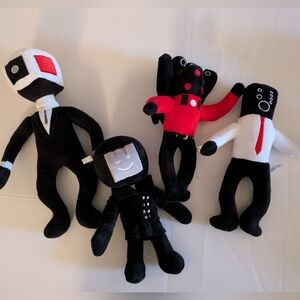 Skibidi Toilet Plush Toys  (4 pcs)